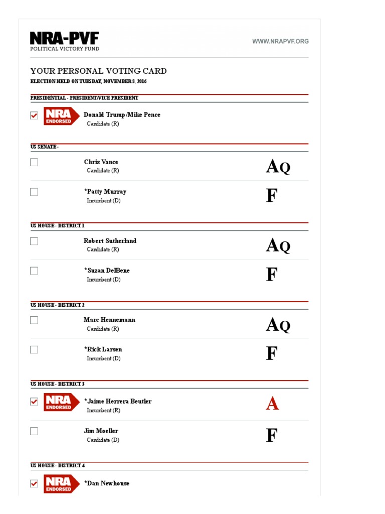 NRAPVF Grades Washington PDF