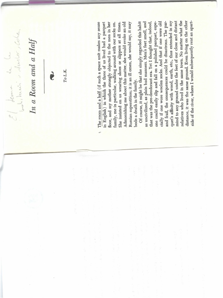 BrodskyIn A Room and A Half PDF