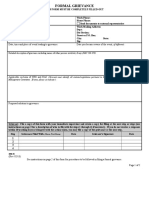 Formal Grievance Form