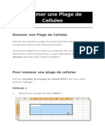 Excel Plages Cellules