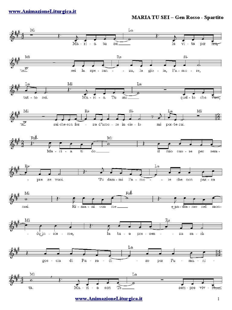 Voce Del Mio Canto Spartiti Pdf