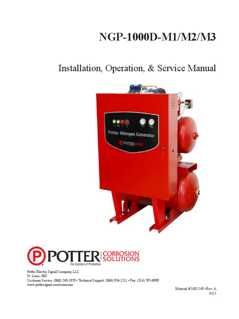 Nitrogen Generator Manual | PDF | Fire Sprinkler System | Valve