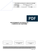 Formato de Procedimiento Producto No Conforme