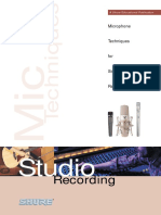 Microphone Techniques For Studio Recording PDF