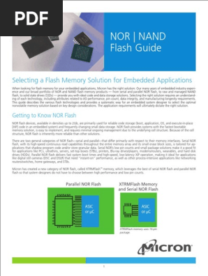 Flyer Nor Nand Flash Guide Flash Memory Solid State Drive