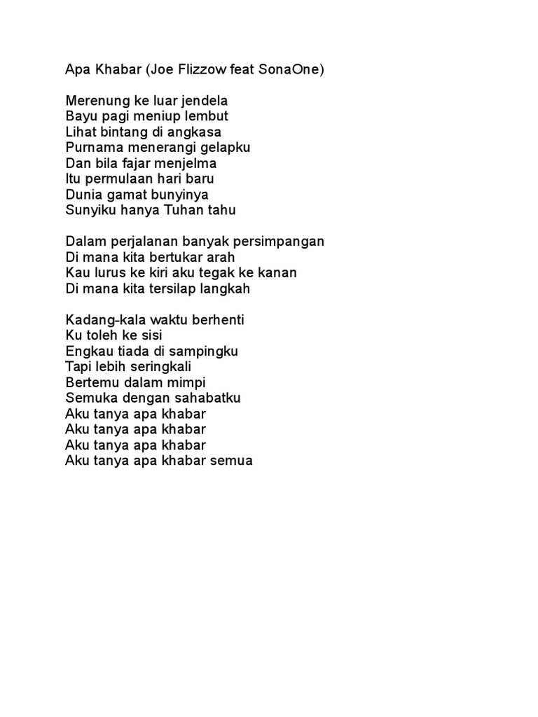 Lirik Lagu Pertandingan 2016 Docx