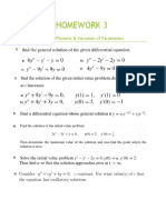 Math205 - HOMEWORK 3: Undetermined Coefficients & Variation of Parameters