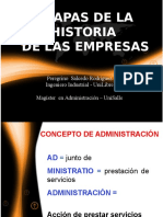 Etapas de La Historia de Las Empresas Segunda