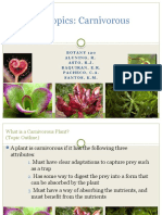 Special Topics: Carnivorous Plants: Botany 120 Aluning, R. Asto, R.J. Baquiran, E.R. Pacheco, C.A. Santos, K.M