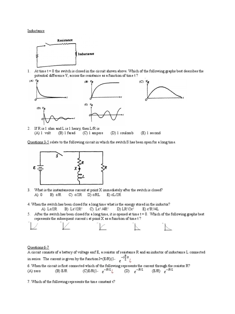 Inductance Concepts and Circuit Analysis | PDF | Series And Parallel ...