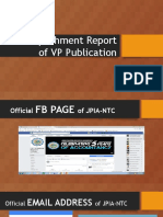 Accomplishment Report of VP Publication