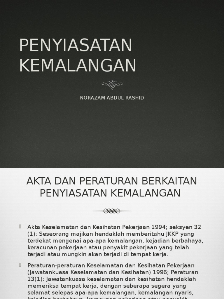 Siasatan Kemalangan Pdf