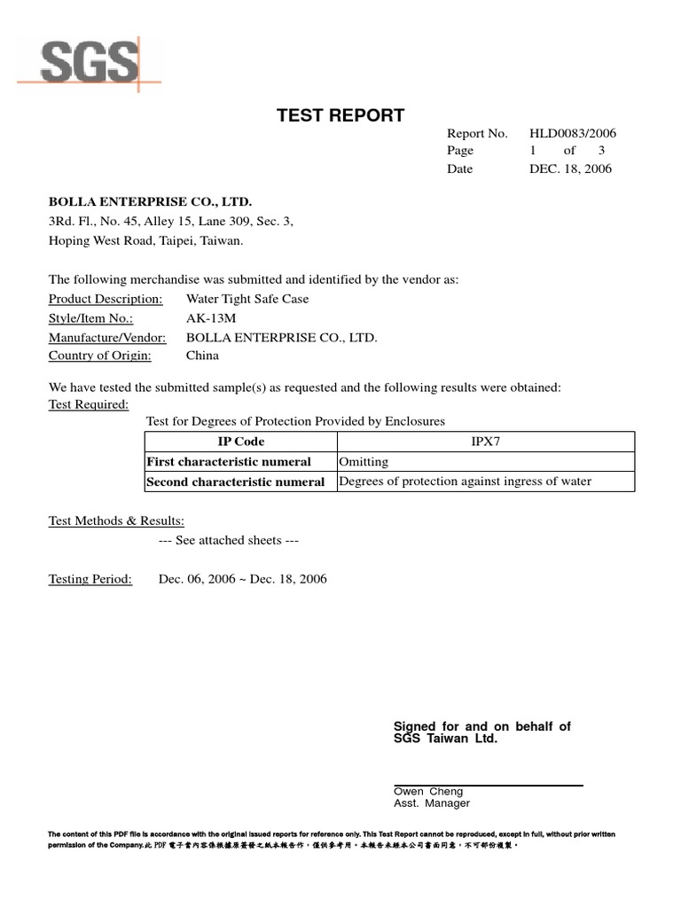 DF SGS Reports Technology Nature