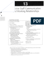 Effective Staff Communication and Working Relationship