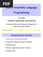 MIPS Assembly Language Programming: Computer Organization and Assembly