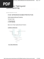 Substation Testing and Commissioning: High Impedence Busbar Protection