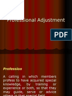 Professional Adjustment Ppt