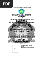 Contoh Format IJAZAH PAUD 2016