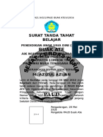 Contoh Format IJAZAH PAUD 2016