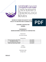 Centre of Studies For Quantity Surveying Faculty of Architecture, Planning & Surveying