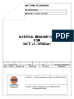 Gate Valves Material Requisition