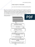 3.3 Meeting Etiquette Procedure