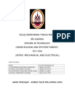 Kolej Kemahiran Tinggi Mara Sri Gading: Diploma in Technology (Green Building and Efficient Energy) ECV 1032