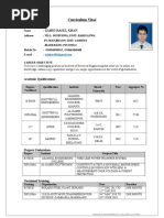 Curriculum Vitaé: Zahid Rasul Khan