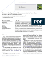 Metal Corrosion in Geothermal Brine Environments of The Upper Rhine Graben Laboratory and On Site Studies 2013 Geothermics