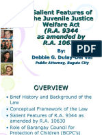 Salient Features of the Juvenile Justice Welfare Act