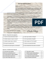 Que Ropa Me Gusta Comprar - Reading Comprehension Exercise PDF