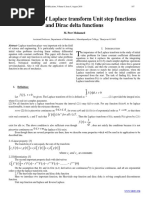 Applications of Laplace Transform Unit Step Functions and Dirac Delta Functions