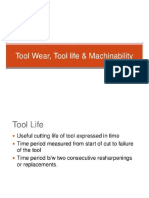 Tool wear, Tool Life and Machinability