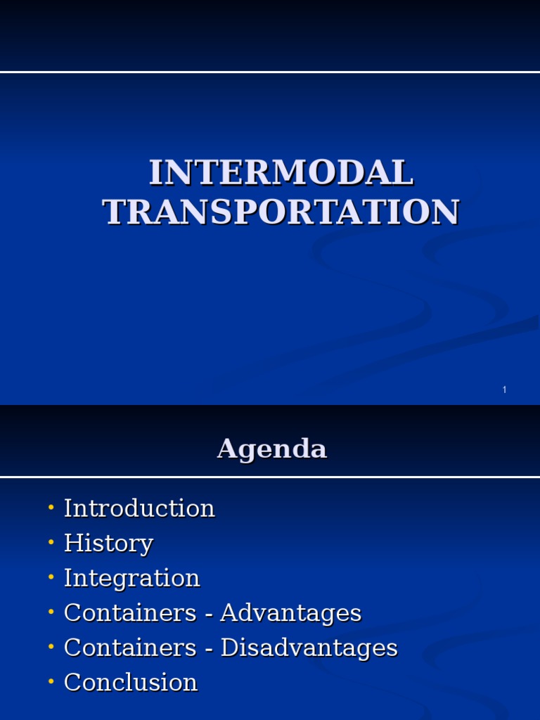 Intermodal Transportation Overview | PDF | Containerization ...