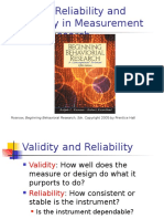 Ch. 6: Reliability and Validity in Measurement and Research