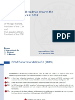 Joint CCM and CCU Roadmap Towards The Redefinition of The SI in 2018