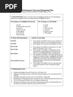 My Kindergarten Classroom Management Plan: I. Level of Structure: II. Guidelines For Success: Iii. Class Rules