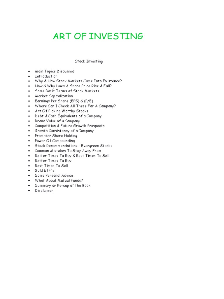 Stock Market Basics for Beginners | PDF | Stock Market | Stocks