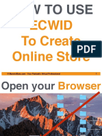 Marven - Bore - How To Use ECWID To Create Online Store PDF