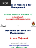 Decision Science For Management-1