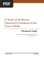 323 Study of the Battery Operated Erickshaws in the State of Delhi Shashank Singh