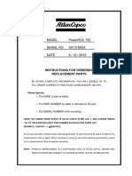 Model Powerroc T35 Serial No. X013156DA Date 9 / 12 / 2012: Instructions For Ordering Replacement Parts