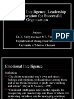 Emotional Intelligence, Leadership and Innovation For Successful Organization