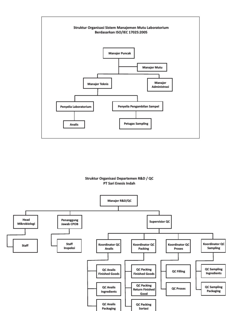 Bagan struktur organisasi laboratorium