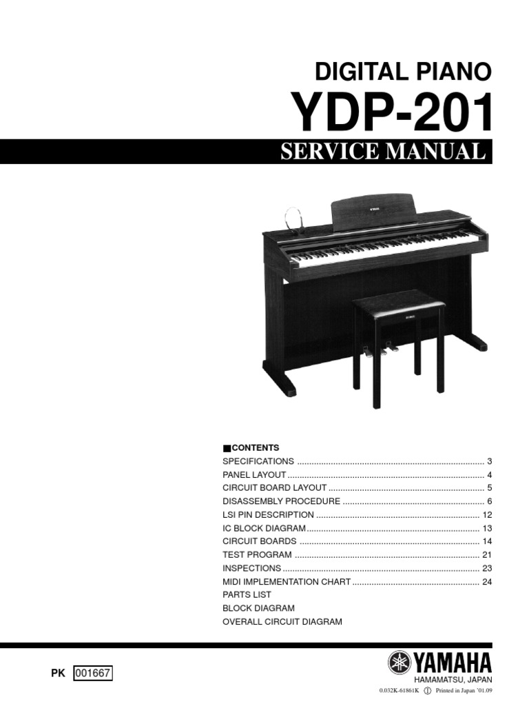 YDP-201 Service Manual Overview | PDF | Input/Output | Electronic