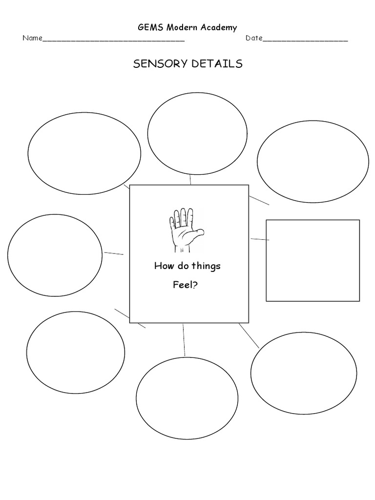 Sensory Details Worksheet for Kids | PDF