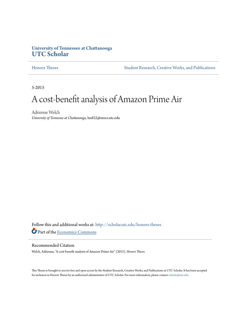 A Cost-Benefit Analysis of Amazon Prime Air LL | PDF