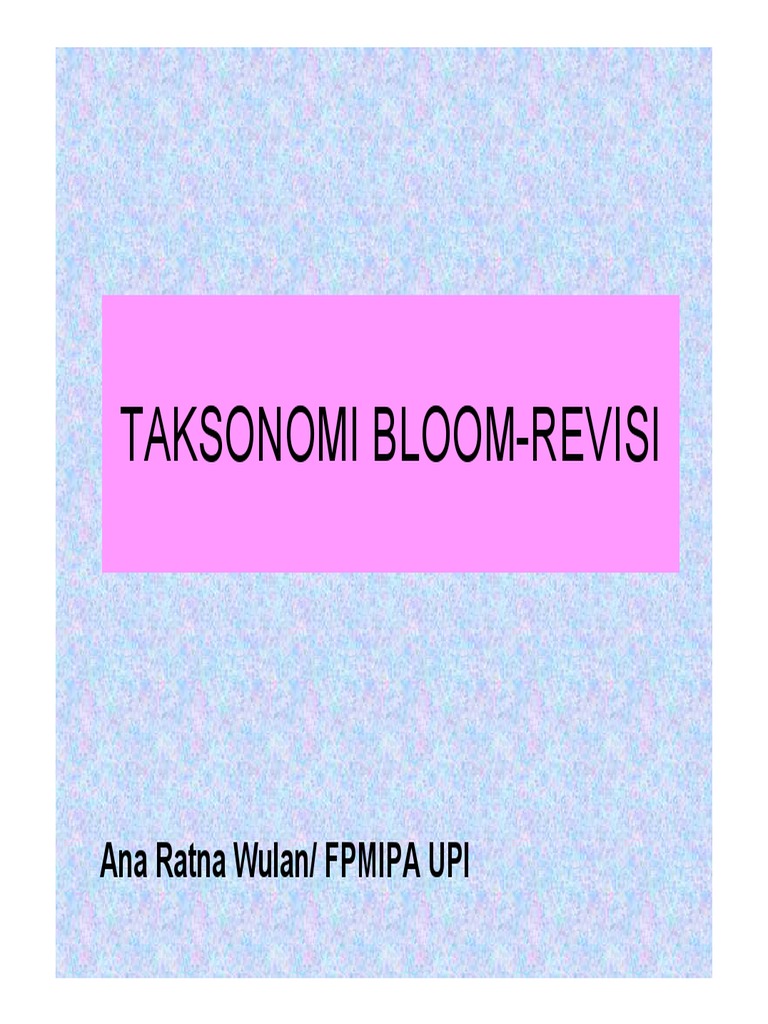 Taksonomi Bloom Revisi PDF | PDF | Business
