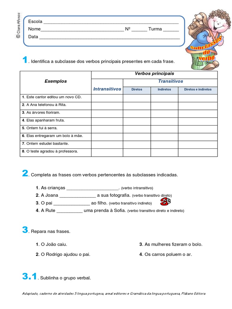 Verbos Transitivos e Intransitivos