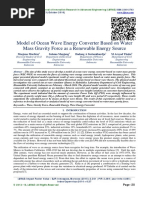 Model of Ocean Wave Energy Converter Based on Water Mass Gravity Force as a Renewable Energy Source